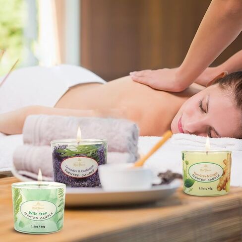 HOME & RELAX 24 عبوة من الشموع الزجاجية المعطرة، شموع صغيرة بكميات كبيرة، شموع معطرة للمنزل، شموع كبيرة، شموع معطرة قوية مع 6 نكهات زهور، هدايا عيد الأم in Saudi Arabia