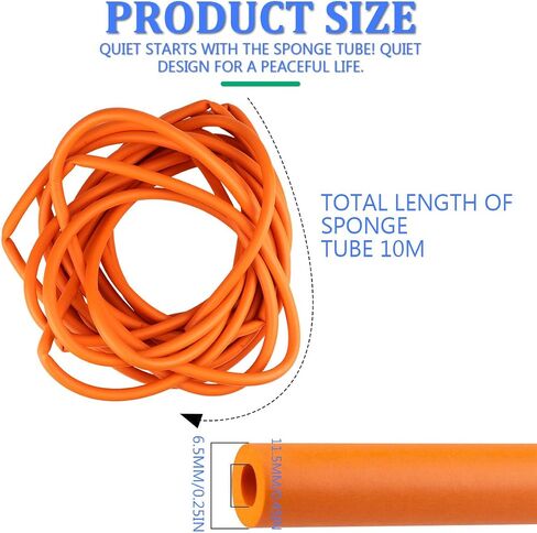 10m Bike Frame Internal Housing Damper, Sound Insulation Foam Sleeve Bike Brake Cable Housing 6mm Bike Brake Variable Speed Line Tube,Black in Saudi Arabia
