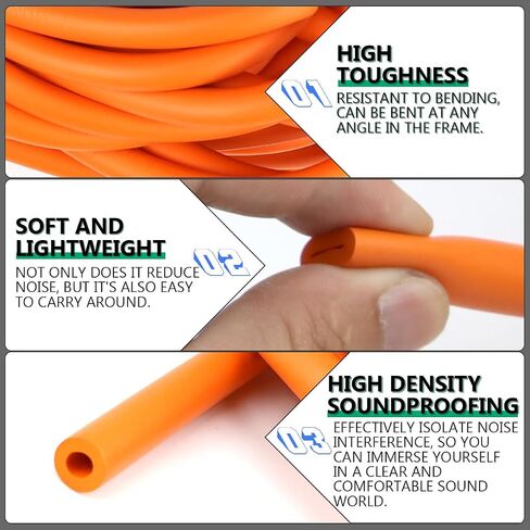 10m Bike Frame Internal Housing Damper, Sound Insulation Foam Sleeve Bike Brake Cable Housing 6mm Bike Brake Variable Speed Line Tube,Black in Saudi Arabia