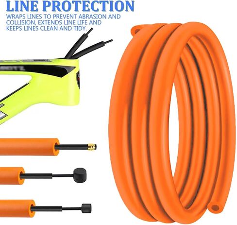10m Bike Frame Internal Housing Damper, Sound Insulation Foam Sleeve Bike Brake Cable Housing 6mm Bike Brake Variable Speed Line Tube,Black in Saudi Arabia