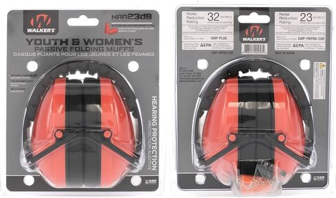 Walker's Youth & Women's Shooting Low Profile Folding Padded Headband Adjustable Hearing Protection Earmuffs in Kuwait