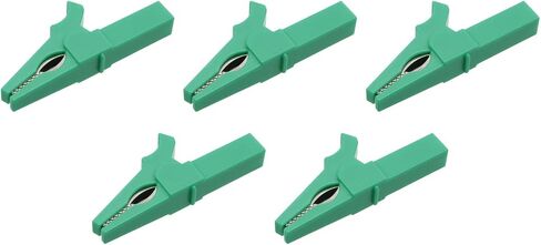 5Pcs Fully Insulated Alligator Clips,4mm Banana Plug Connectors Multi Testers Alligator Clip with Banana Socket Alligator Clips,Black in Saudi Arabia