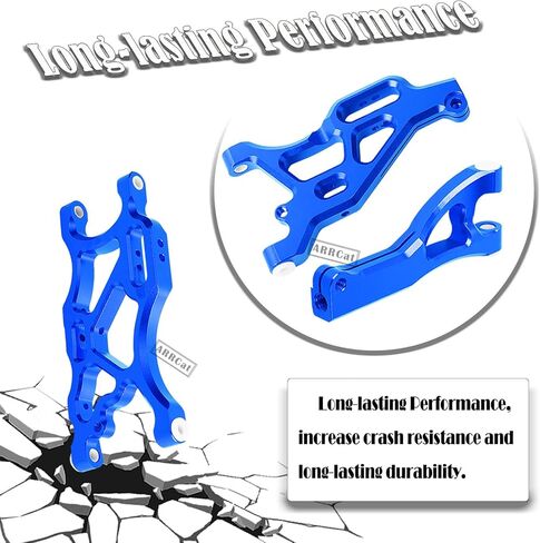 RC Upgrades Part A Arms for 1/7 Arrma Felony 6S BLX,Limitless 6S BLX Infraction 6S BLX,1/8 Arrma Typhon 6S,6pcs Aluminum Front & Rear Suspension A Arms Set,Black in Kuwait