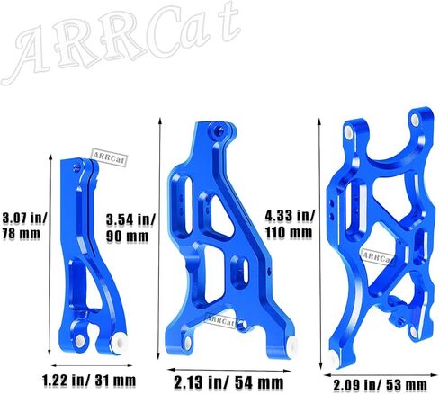 RC Upgrades Part A Arms for 1/7 Arrma Felony 6S BLX,Limitless 6S BLX Infraction 6S BLX,1/8 Arrma Typhon 6S,6pcs Aluminum Front & Rear Suspension A Arms Set,Black in Kuwait