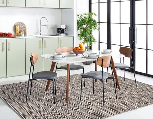 SAFAVIEH Montauk Collection Runner Rug - 2'3" x 8', Ivory & Black, Handmade Flat Weave Boho Farmhouse Cotton, Ideal for High Traffic Areas in Living Room, Bedroom (MTK341D) in Saudi Arabia