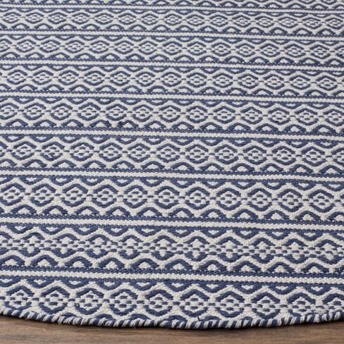 SAFAVIEH Montauk Collection Runner Rug - 2'3" x 8', Ivory & Black, Handmade Flat Weave Boho Farmhouse Cotton, Ideal for High Traffic Areas in Living Room, Bedroom (MTK341D) in Saudi Arabia