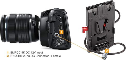 HEDBOX UNIX-4X - V-Mount Battery Adapter Plate, 3X D-Tap & USB, with Power Out Cable - 4-Pin XLR Connector in Saudi Arabia