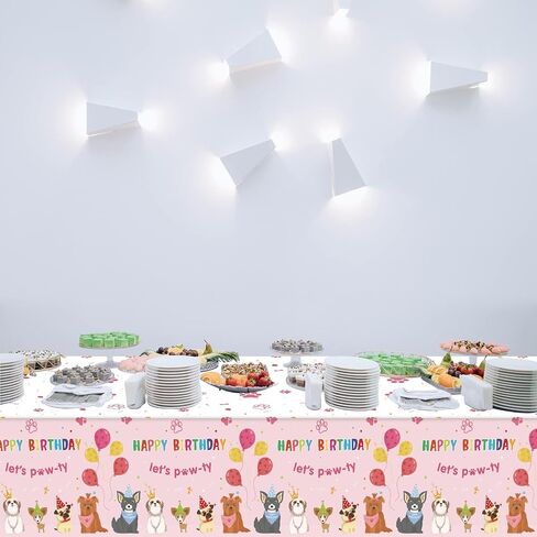 3 Pieces Pink Rose Gold Tablecloth for Rose Gold Birthday Decoration Plastic Disposable Party Table Covers for Rectangle Tables Girl Women Parties Happy Birthday Wedding Party Favors, 54 x 108 Inches in Kuwait