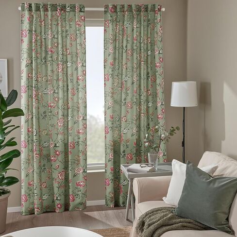Pink Curtains 2 Panels for Girls Room 63 Inch Length,Pink and Grey Curtains for Living Room Bedroom Short,Pink and Gray Curtains,Pink Nursery Curtains,52" X 63"Long in Saudi Arabia