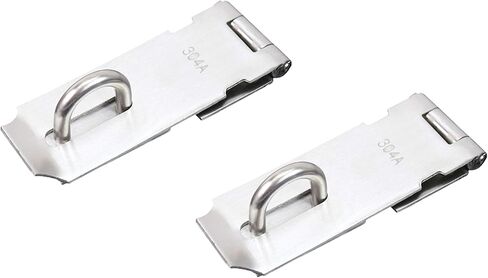 2 قطعة قفل سميك 304 مشبك من الفولاذ المقاوم للصدأ يمكن إضافة قفل خزانة عتيقة 3 بوصة مشبك باب فضي in Kuwait