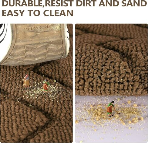 سجادة hicorfe للمدخل، سجادة منطقة الخبز المطاطية الصغيرة غير القابلة للانزلاق بطول 2 قدم × 3 قدم، سجادة الباب الأمامي الخلفي قابلة للغسل داخل سجادة الأرضية للمدخل، المطبخ، الغسيل، الفناء، غرفة النوم (أسود) in Kuwait