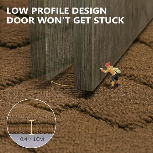 سجادة hicorfe للمدخل، سجادة منطقة الخبز المطاطية الصغيرة غير القابلة للانزلاق بطول 2 قدم × 3 قدم، سجادة الباب الأمامي الخلفي قابلة للغسل داخل سجادة الأرضية للمدخل، المطبخ، الغسيل، الفناء، غرفة النوم (أسود) in Kuwait