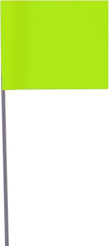 Plain Fluorescent Orange Vinyl Marking Flag - 2.5″ x 3.5″ Flag with 21" Wire Staff - Case of 100 in Saudi Arabia