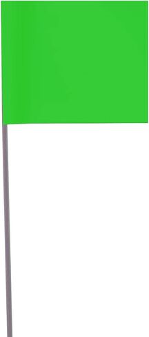 Plain Fluorescent Orange Vinyl Marking Flag - 2.5″ x 3.5″ Flag with 21" Wire Staff - Case of 100 in Saudi Arabia