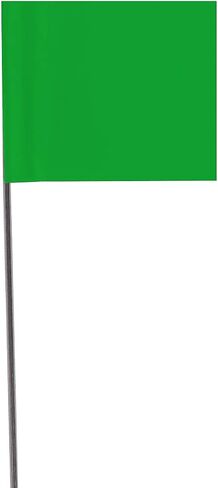 Plain Fluorescent Orange Vinyl Marking Flag - 2.5″ x 3.5″ Flag with 21" Wire Staff - Case of 100 in Saudi Arabia