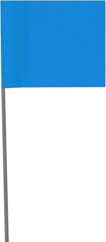 Plain Fluorescent Orange Vinyl Marking Flag - 2.5″ x 3.5″ Flag with 21" Wire Staff - Case of 100 in Saudi Arabia