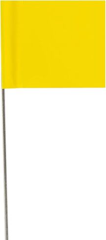 Plain Fluorescent Orange Vinyl Marking Flag - 2.5″ x 3.5″ Flag with 21" Wire Staff - Case of 100 in Saudi Arabia