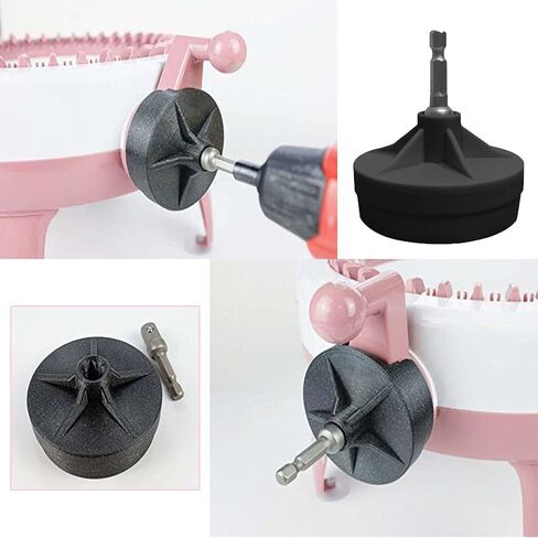 محول UGpine لآلة الحياكة للحفر، محول طاقة متماسك سريع لـ Sentro 22 Sentro 40 وSentro 48 Jamit Crank Handle محول مع مرفق مفك براغي من الفولاذ السداسي (وردي) in Kuwait