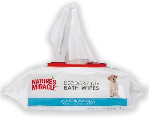 Nature's Miracle Deodorizing Bath Wipes for Dogs, 25 Count, Clean Breeze Scent in Saudi Arabia