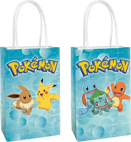 Gabby's Dollhouse Paper Party Kraft Bags - 8.25" x 5.25" x 3" | Multi-color | Pack of 8 in Kuwait
