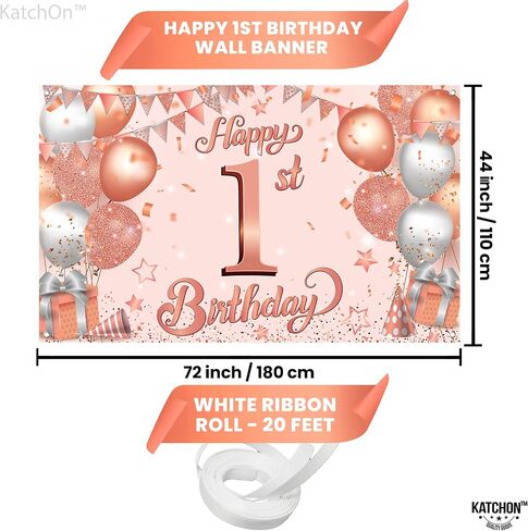 كاتش اون, لافتة عيد ميلاد سعيد - 72 × 44 انش، Xtralarge | خلفية عيد الميلاد الاول باللونين الازرق والفضي لتزيين عيد الميلاد الاول للاولاد | لافتة عيد ميلاد سعيد، ديكورات عيد الميلاد الاول in Kuwait
