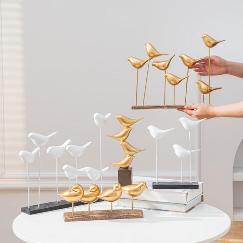 Anding White Bird Sculptures Decorative Accessories, Small Animal Statues, Modern Home Decoration, Bird Sculptures, Coffee Table, Shelf Knickknacks (A51524 White Bird) in Saudi Arabia
