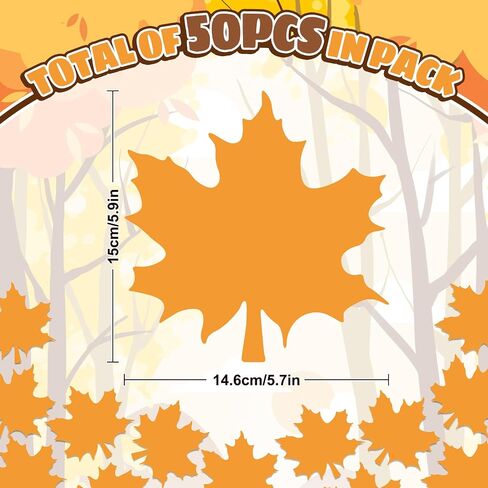 Whaline 50Pcs Fall Cutouts Pumpkins Cut Outs with Glue Point Orange Color Autumn Pumpkin Cardboard Paper Cutting Decoration for Fall Thanksgiving Halloween Classroom Bulletin Border Decor DIY Crafts in Saudi Arabia
