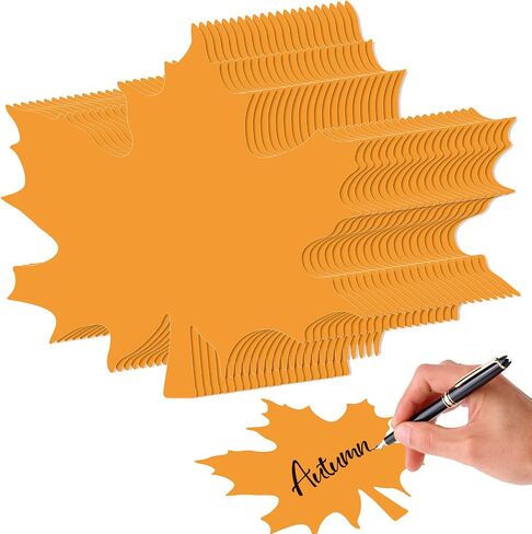 Whaline 50Pcs Fall Cutouts Pumpkins Cut Outs with Glue Point Orange Color Autumn Pumpkin Cardboard Paper Cutting Decoration for Fall Thanksgiving Halloween Classroom Bulletin Border Decor DIY Crafts in Saudi Arabia