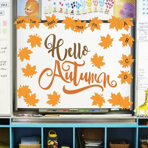Whaline 50Pcs Fall Cutouts Pumpkins Cut Outs with Glue Point Orange Color Autumn Pumpkin Cardboard Paper Cutting Decoration for Fall Thanksgiving Halloween Classroom Bulletin Border Decor DIY Crafts in Saudi Arabia