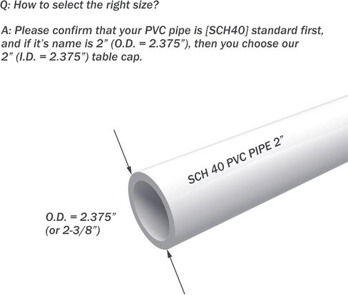 أغطية براغي الطاولة تركيبات PVC، شفة PVC لـ 1-1/4 بوصة جدول 40 أنبوب PVC، مشاريع حامل قضيب PVC DIY، براغي تثبيت متضمنة، درجة الأثاث [10 عبوات] in Kuwait