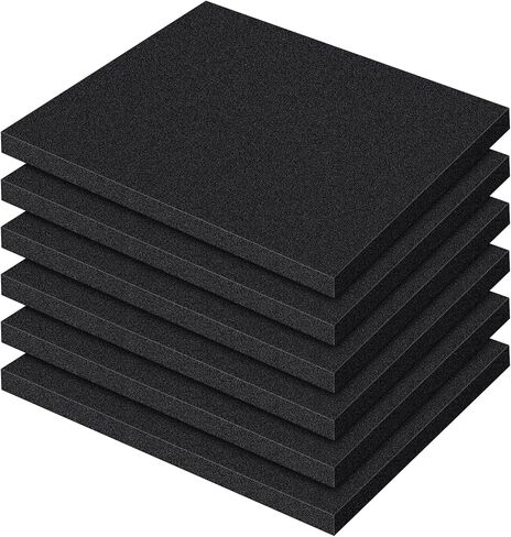 6 Pcs Polyurethane Foam Sheet, 16 x 12 x 1.5 Inch Foam Inserts for Cases Cuttable Polyurethane Foam Pads Tool Box Foam for Cases Camera Toolbox Storage and Crafts in Kuwait