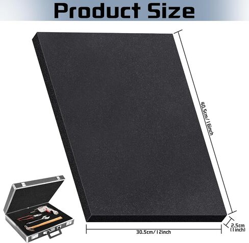 6 Pcs Polyurethane Foam Sheet, 16 x 12 x 1.5 Inch Foam Inserts for Cases Cuttable Polyurethane Foam Pads Tool Box Foam for Cases Camera Toolbox Storage and Crafts in Kuwait
