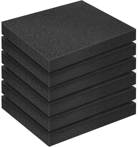 6 Pcs Polyurethane Foam Sheet, 16 x 12 x 1.5 Inch Foam Inserts for Cases Cuttable Polyurethane Foam Pads Tool Box Foam for Cases Camera Toolbox Storage and Crafts in Kuwait