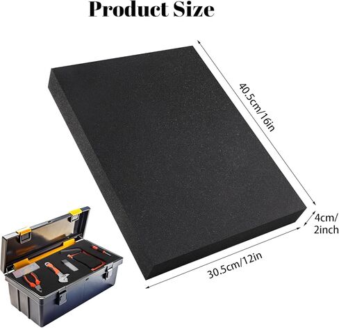 6 Pcs Polyurethane Foam Sheet, 16 x 12 x 1.5 Inch Foam Inserts for Cases Cuttable Polyurethane Foam Pads Tool Box Foam for Cases Camera Toolbox Storage and Crafts in Kuwait