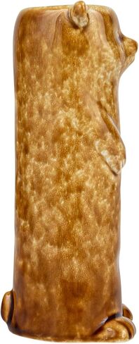 Creative Co-Op 7 Inches Stoneware Bear Reactive Crackle Glaze, Brown Vase in Saudi Arabia