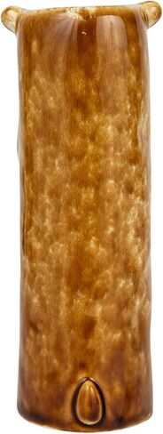 Creative Co-Op 7 Inches Stoneware Bear Reactive Crackle Glaze, Brown Vase in Saudi Arabia