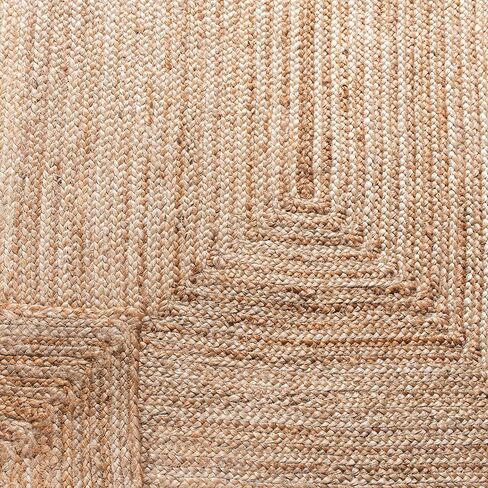 سجادة منطقة SAFAVIEH Cape Cod Collection - 12.7 سم × 20.32 سم، طبيعية، منسوجة يدويًا، من الجوت المسطح، مثالية للمناطق ذات حركة المرور العالية في غرفة المعيشة وغرفة النوم (CAP252A) in Saudi Arabia