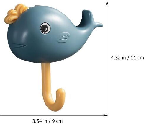 NOLITOY 9 Pcs Small Whale Hook Holder, Wall Mounted for Hanging Coats, Purses, Towels, Hats, Beach Themed Wall Décor,4.32 Inches High in Saudi Arabia