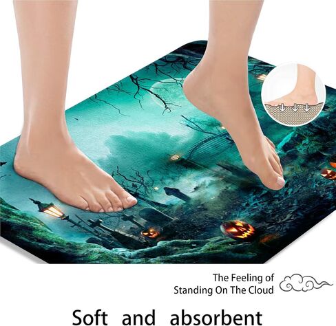 Arttown Autumn Falling Maple Leaves Bathroom Rugs and Mats Sets 2 Piece, Orange Fall Bathroom Rugs Non Slip, Farmhouse Absorbent Microfiber Memory Foam Bath Mat Machine Washable Bathroom Floor Mats in Saudi Arabia