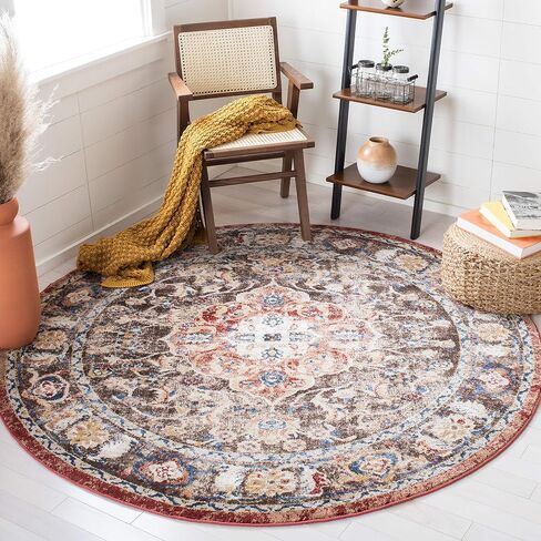 SAFAVIEH Bijar Collection 2'3" x 6' Brown / Rust BIJ648D Traditional Oriental Distressed Non-Shedding Living Room Entryway Foyer Hallway Bedroom Runner Rug in Saudi Arabia