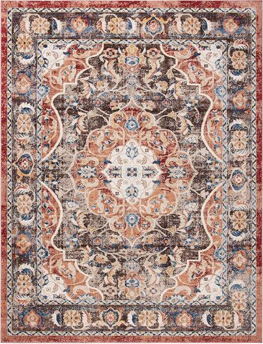 SAFAVIEH Bijar Collection 2'3" x 6' Brown / Rust BIJ648D Traditional Oriental Distressed Non-Shedding Living Room Entryway Foyer Hallway Bedroom Runner Rug in Saudi Arabia