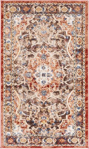 SAFAVIEH Bijar Collection 2'3" x 6' Brown / Rust BIJ648D Traditional Oriental Distressed Non-Shedding Living Room Entryway Foyer Hallway Bedroom Runner Rug in Saudi Arabia