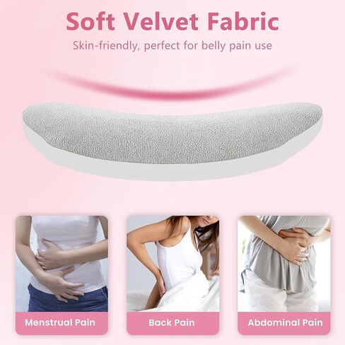 Portable Heating Pads Period Cramps: FSA HSA Eligible 6 Heat Levels and 6 Massage Modes Cramps Pain Relief Electric Cordless Menstrual Heating Pad for Back Pain & Cramps Black in Saudi Arabia