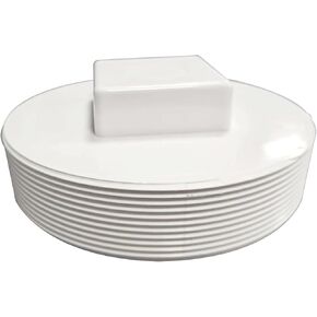 2-1/2" NPT Male Threaded PVC Cleanout Plug, PVC Pipe End Cap for Plumbing Water Line, Drainage Piping System