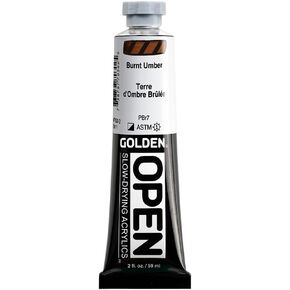 Golden OPEN Acrylic Burnt Umber 2oz Tube