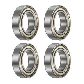 4pcs 6801ZZ Deep Groove Ball Bearings - [12mm Bore x 21mm OD x 5mm Thick] Double Shielded P6 Bearing for Gearboxes Conveyors, Chrome Steel, Z3