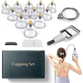 Cupping Kit for Massage Therapy 12 Cups Cupping Set for Pain Relief
