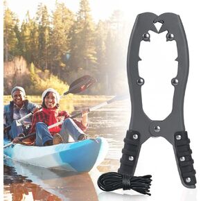 Qidoe Canoe Anchor Gripper, Kayak Anchor Grip with 16.5ft Paracord and Snap Hook Boat Gripper Brush Clamp Anchor with Teeth to Anchor Float, Canoe, Boat for Fishing Boating Camping Kayaking