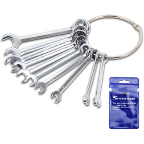 SPEEDWOX Small Wrench Set, 10 Pcs, 4-11mm Mini Combination Wrench Sets with Portable Storage Pouches and A Ring