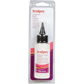 Polyform Liquid Sculpey Liquid Polymer Oven-Bake Clay, Translucent, 2 oz. bottle, Great for jewelry, holiday, DIY, mixed media, window clings, home décor and more! Great for beginners to artists!